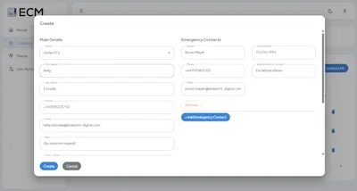Screenshot interface simple