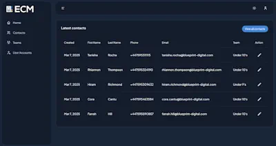 Screenshot interface dark mode
